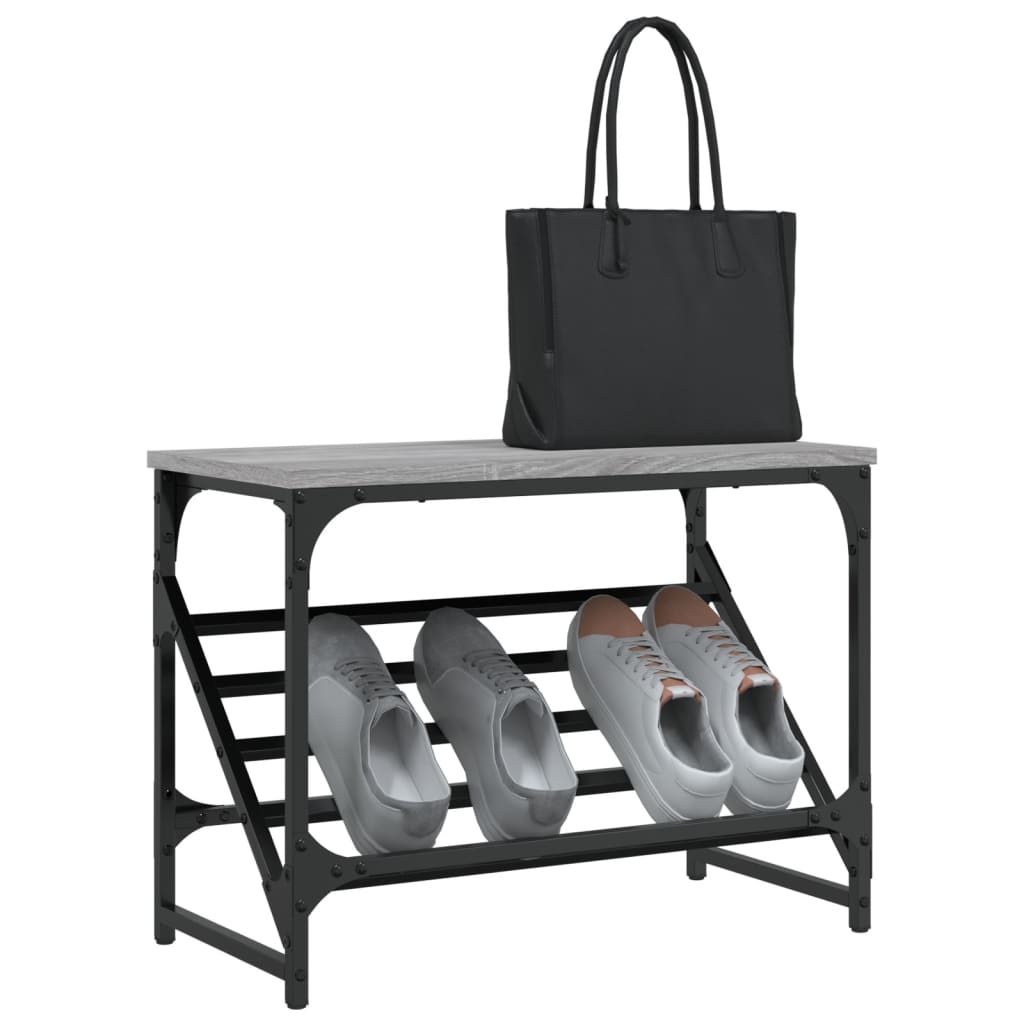 Vidaxl Shoe Ratch 60x30x45 cm de madera procesada Sonoma gris