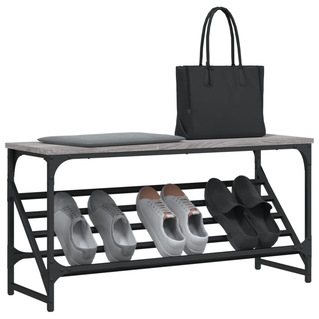 Vidaxl Shoe Rack 90x30x45 CM Propiedad de madera gris de Oak Colorado