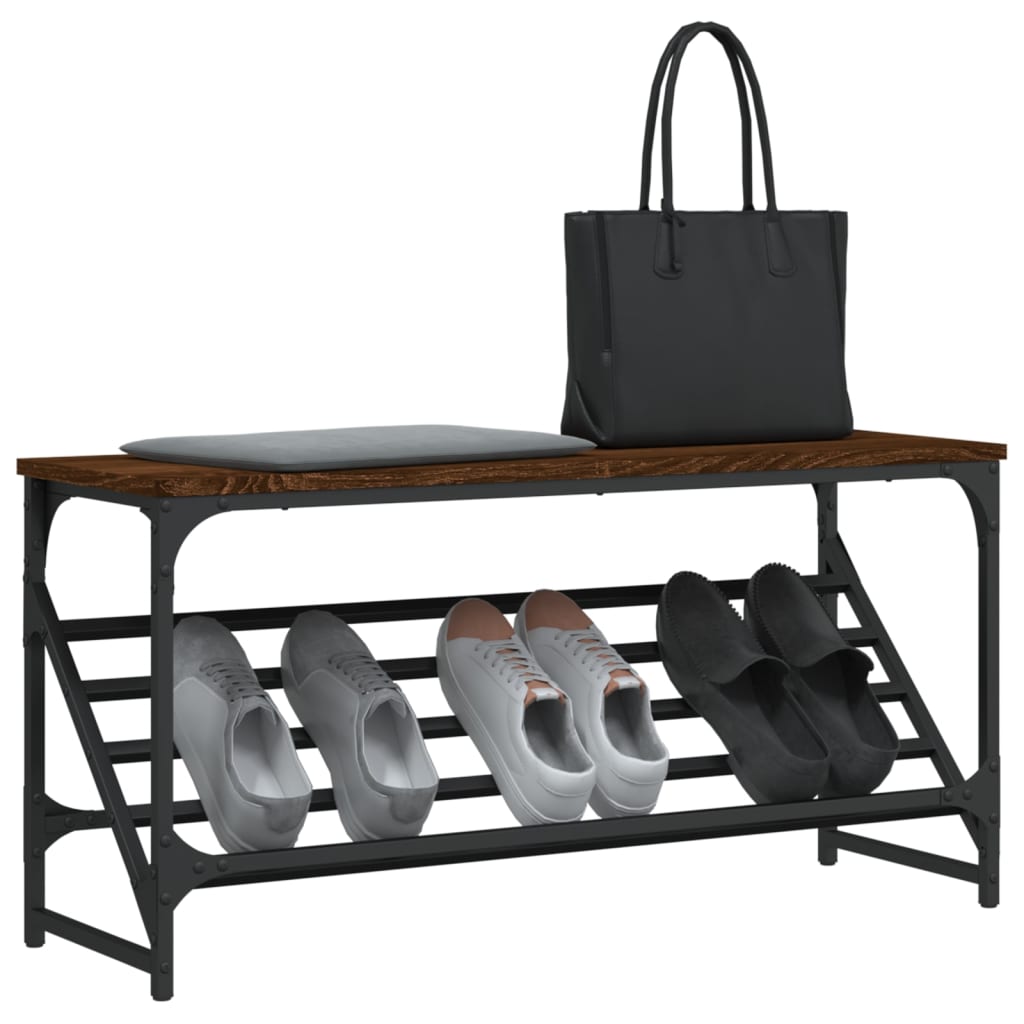 Vidaxl Shoe Rack 90x30x45 cm Color de roble de madera procesada