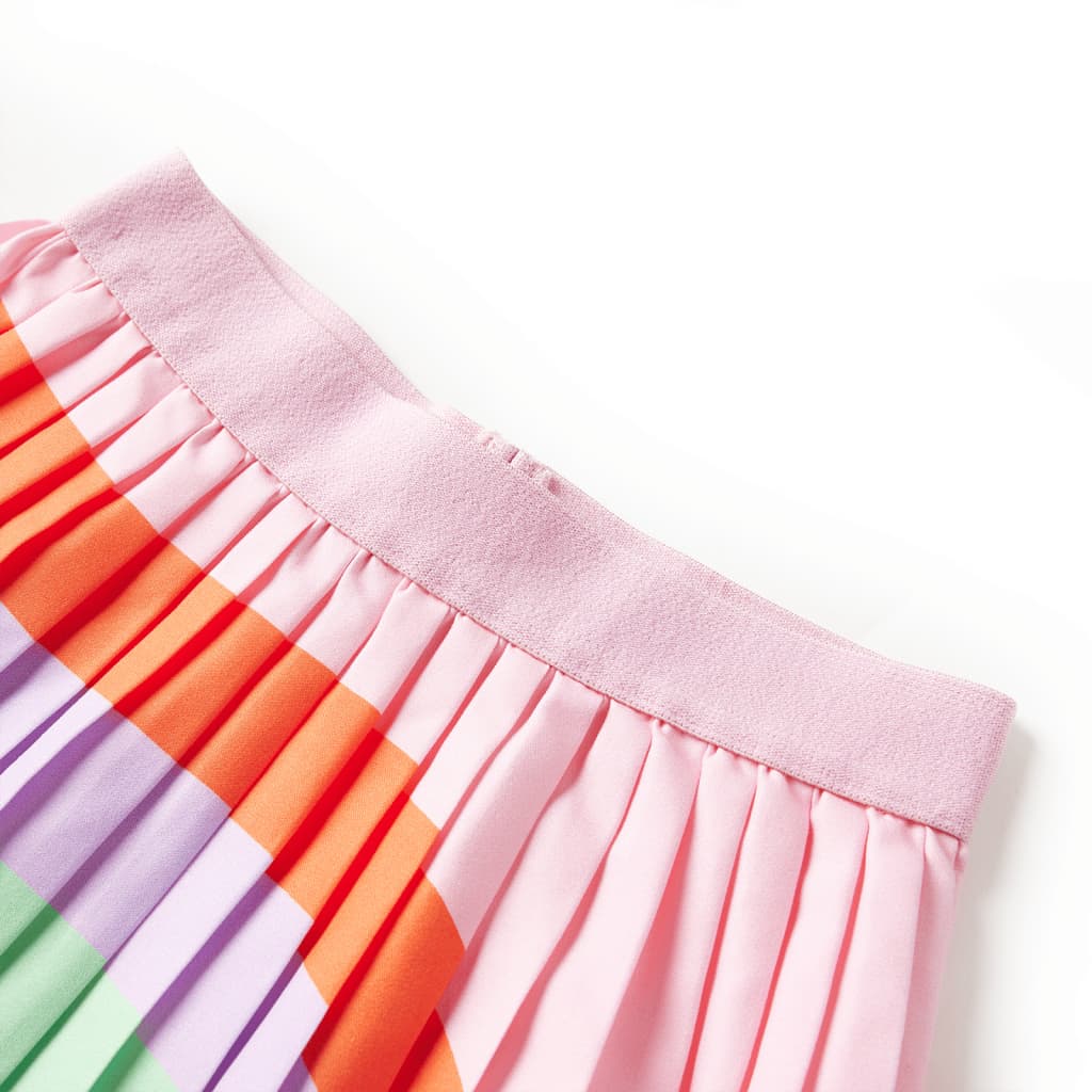 VidaXL falda infantil plisada 128 rosa claro