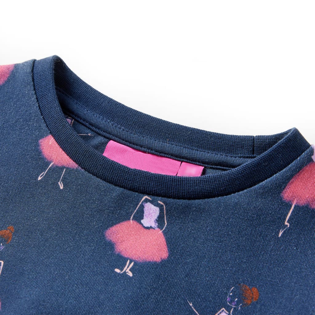 Vestido infantil vidaXL 116 azul marino