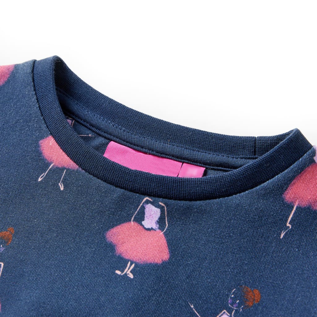 Vestido infantil vidaXL 140 azul marino