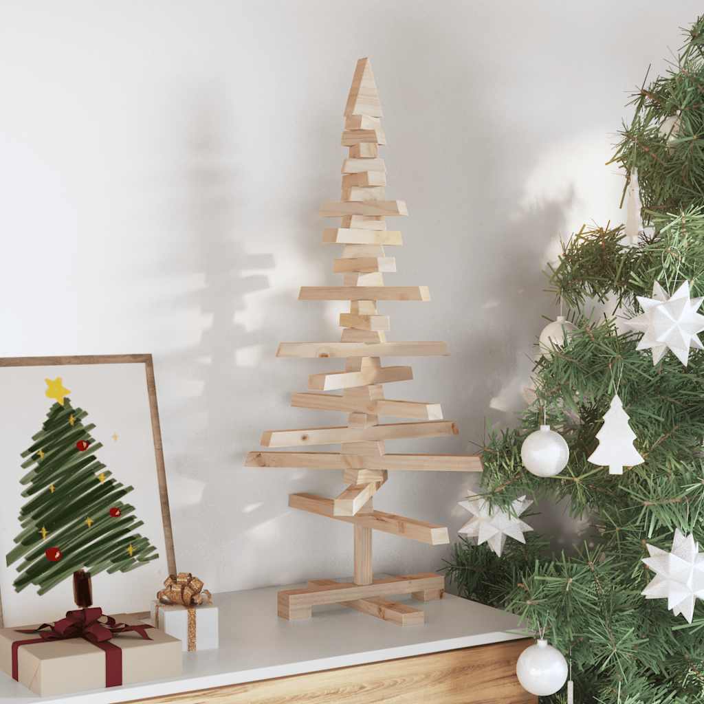 Vidaxx Decorazione natalizia Albero di Natale 90 cm in legno di pino massiccio
