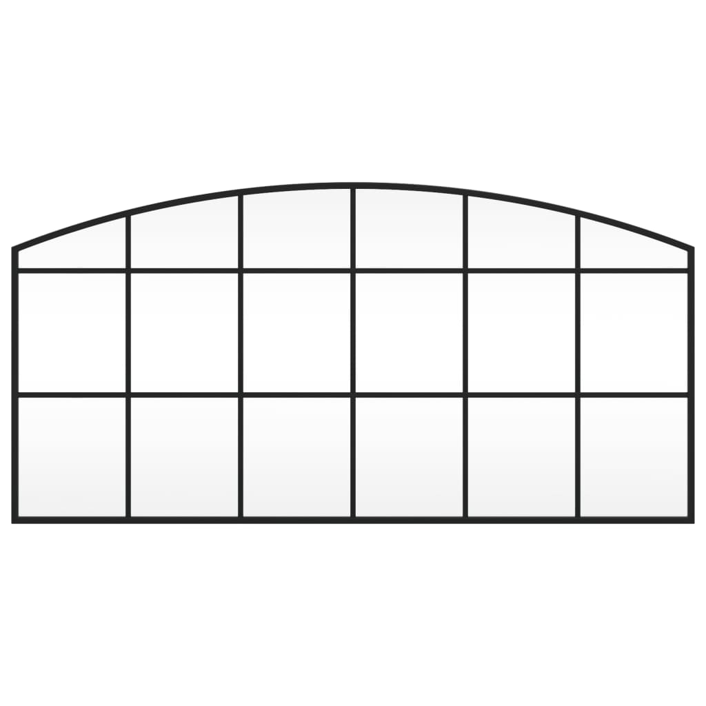 Vidaxl Mirror de pared boog 100x50 cm de hierro negro