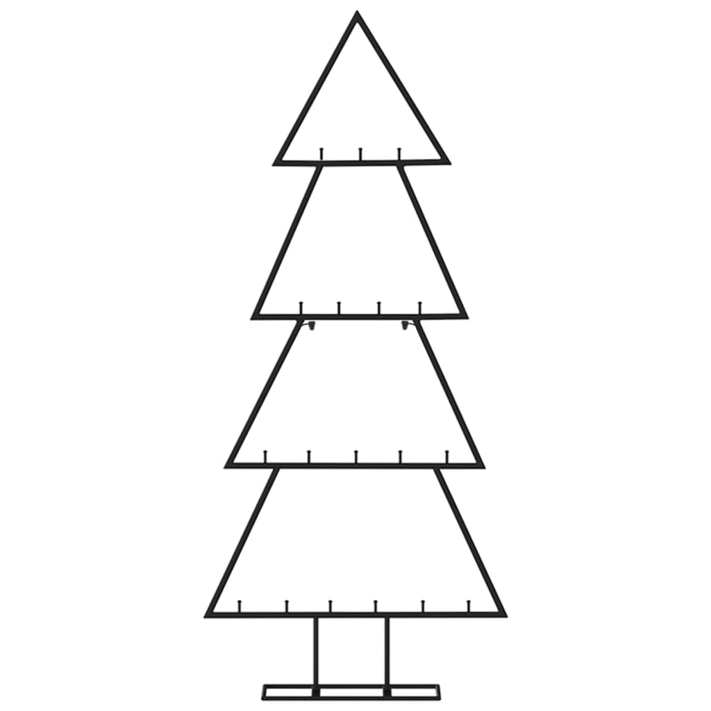 VidaXL Decoración navideña Árbol de Navidad 90 cm metal negro