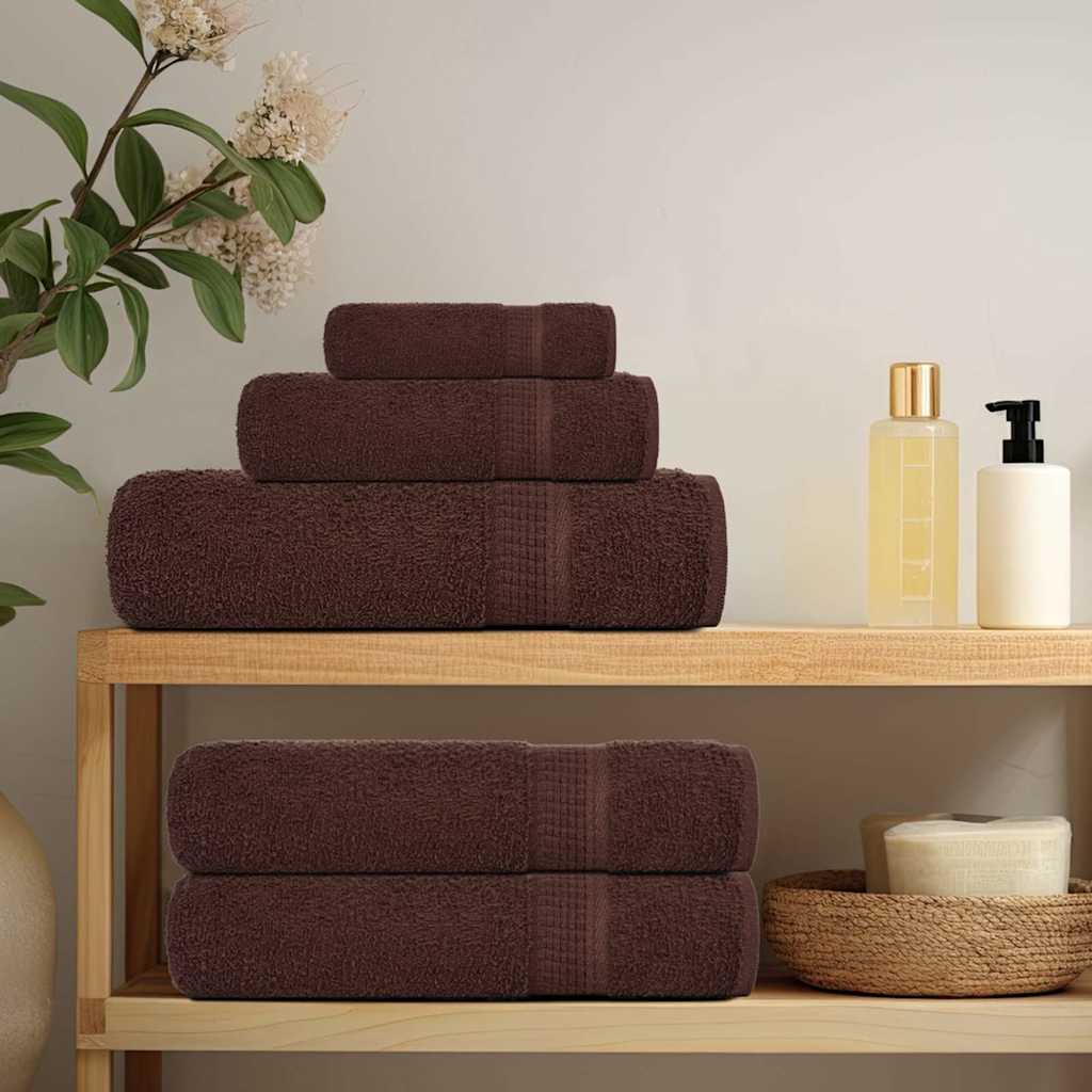Vidaxl Guest Wipes 10 pezzi 30x50 cm 360 g m² 100% di cotone marrone