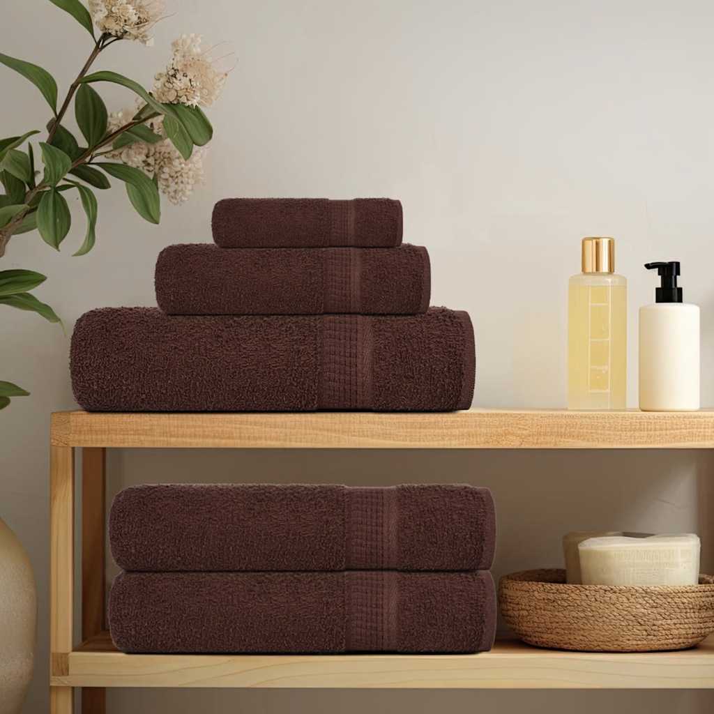 Toallas Vidaxl 10 st 50x100 cm 360 g m² 100% de algodón marrón