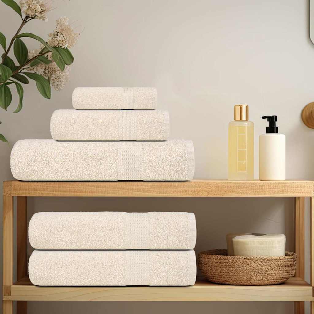 Vidaxl Asciugamani da bagno 10 ST 100x150 cm 360 g m² 100% Crema di cotone colorato