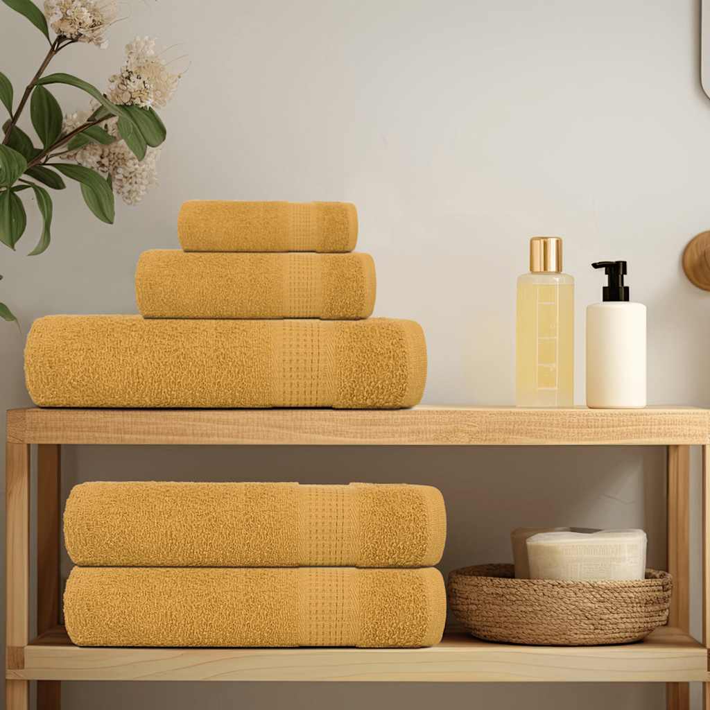 Vidaxl Set di asciugamani a 6 pezzi 360 g m² 100% di cotone colorato