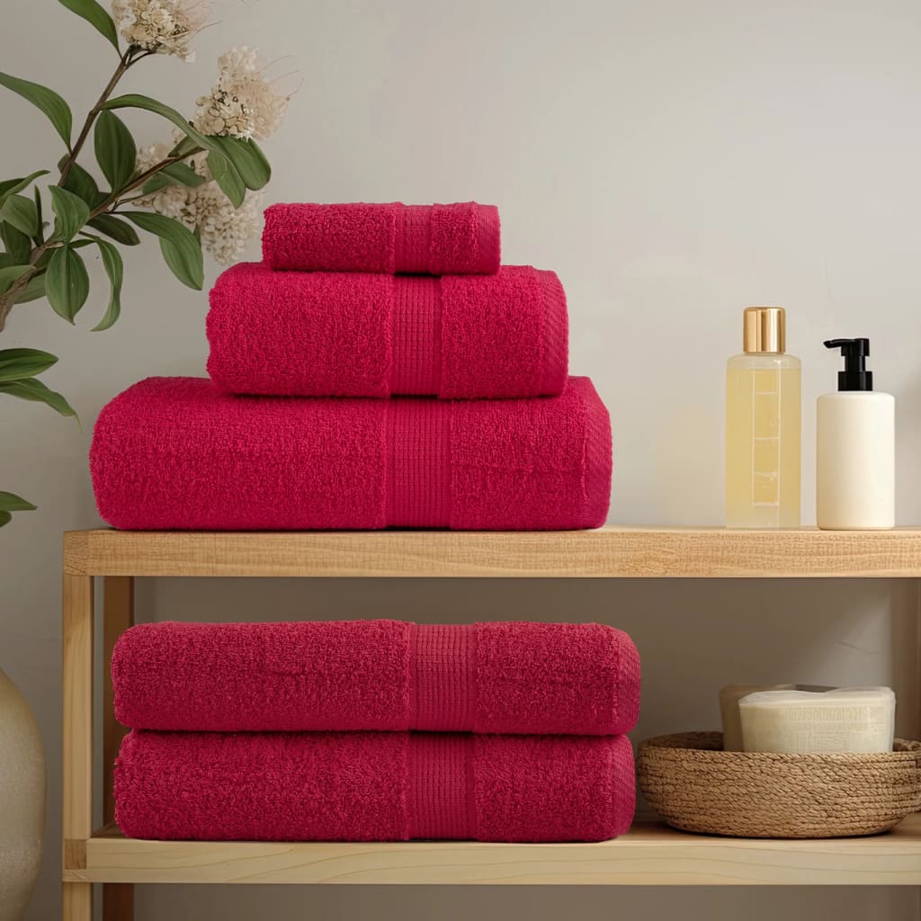Toallas Vidaxl Solund 10 st 600 g m² 100x200 cm rojo