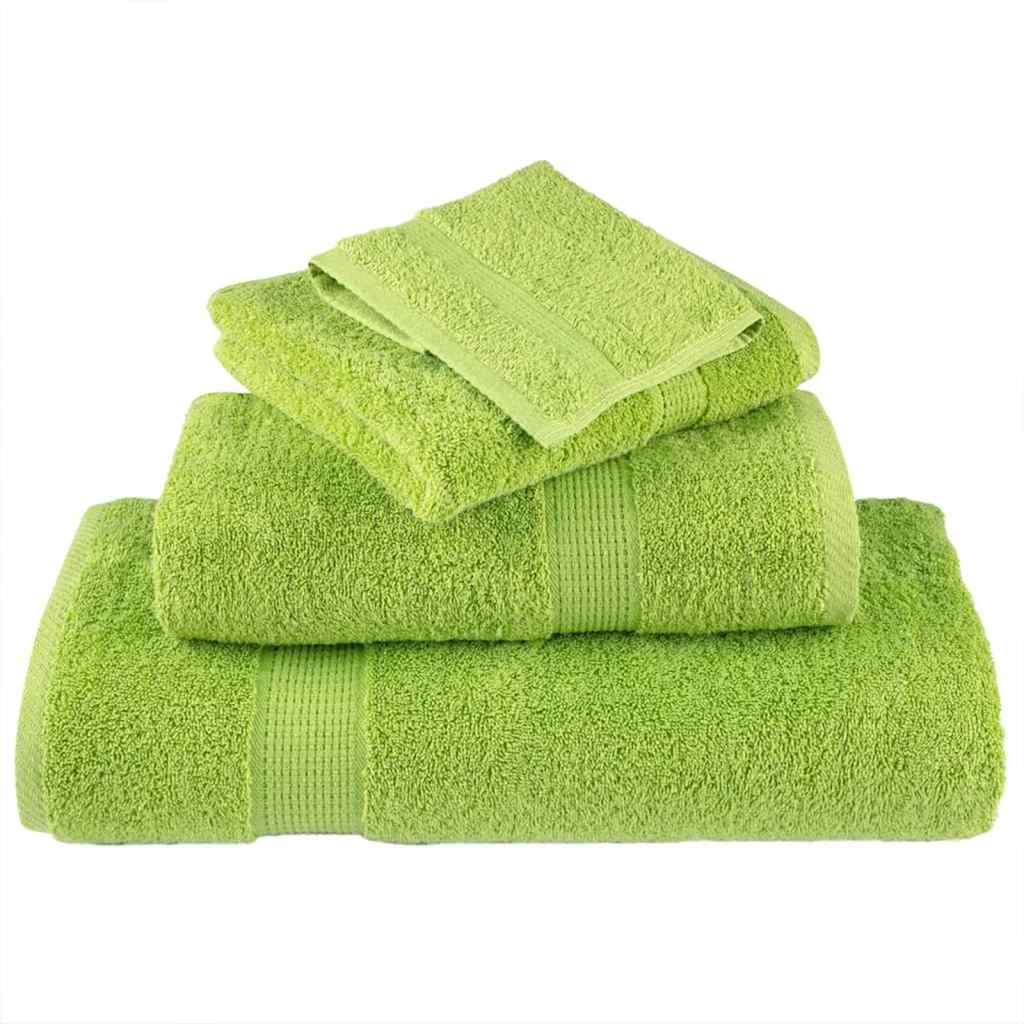 Vidaxxl toalla de invitados solund verde 550 gsm