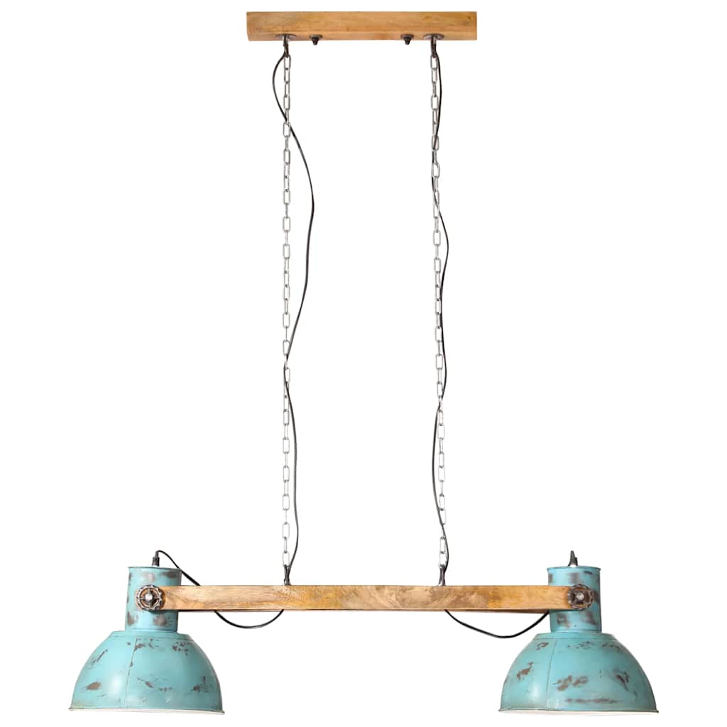 Vidaxl hanglamp 25 w e27 85x28x109 cm verweerd blauw
