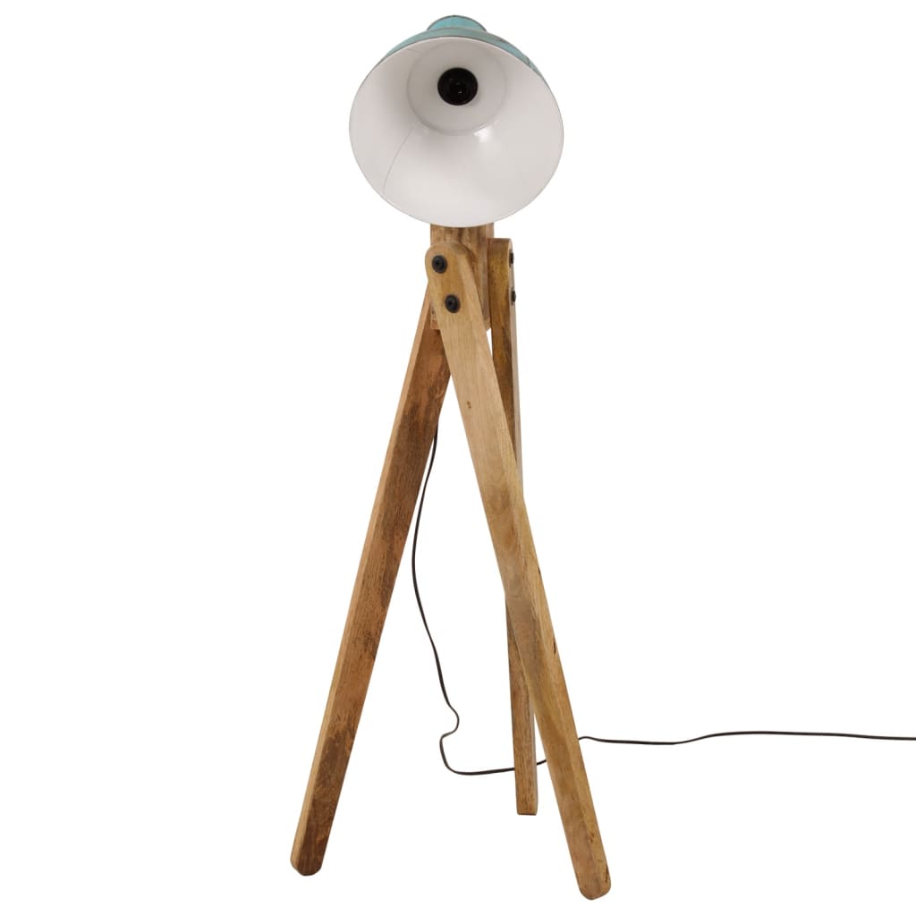 Vidaxl vloerlamp 25 w e27 45x45x120 cm verweerd blauw