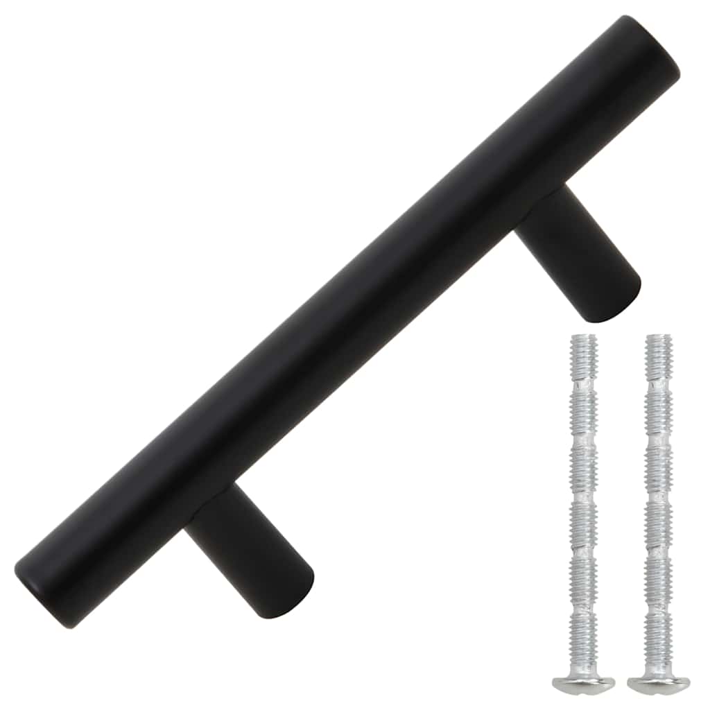 Vidaxl maneja 10 st 64 mm de acero inoxidable negro
