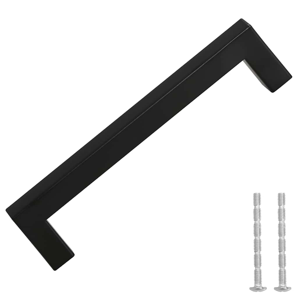Vidaxl gestisce 10 St 128 mm in acciaio inossidabile nero