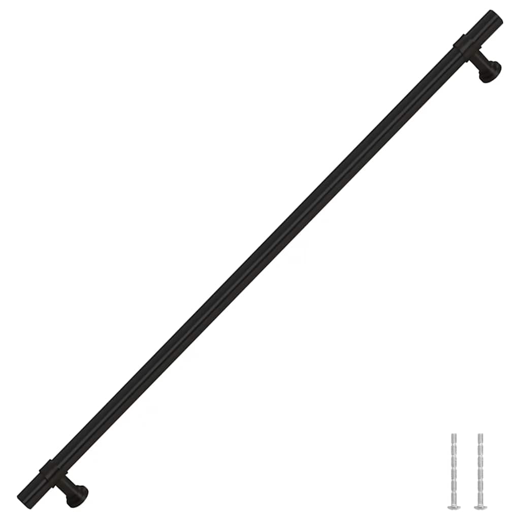 Maniglie VidaXL 5 pezzi 320 mm in acciaio inossidabile nero