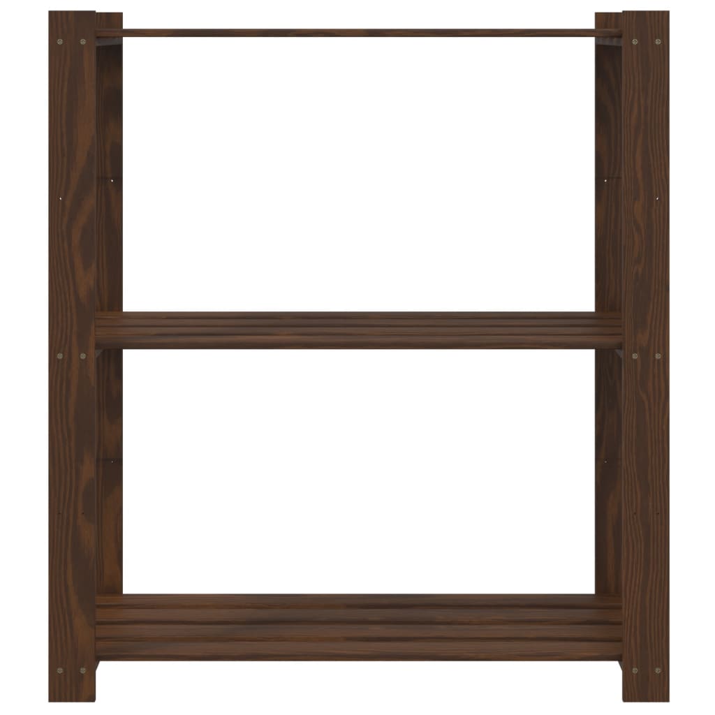 Vidaxl Storage Rack 3 capas 80x38x90 cm Pino sólido Brown