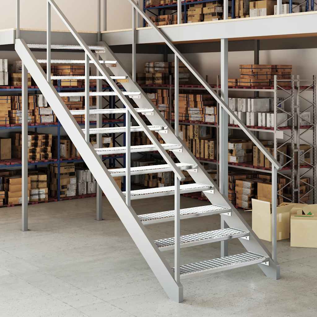 Vidaxl Step Step Grid 100x24x7 CM Galvanized Steel