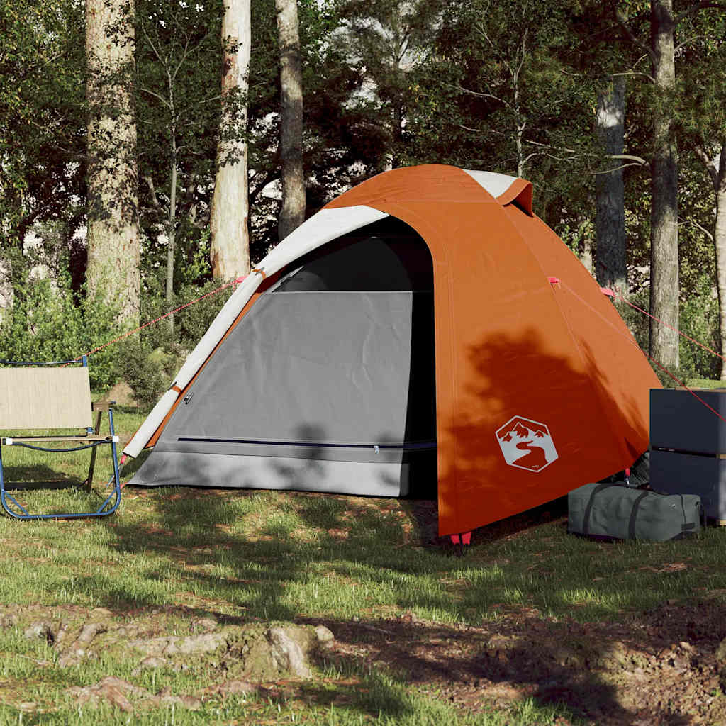 Tenda a cupola VidaXL per 3 persone impermeabile arancione