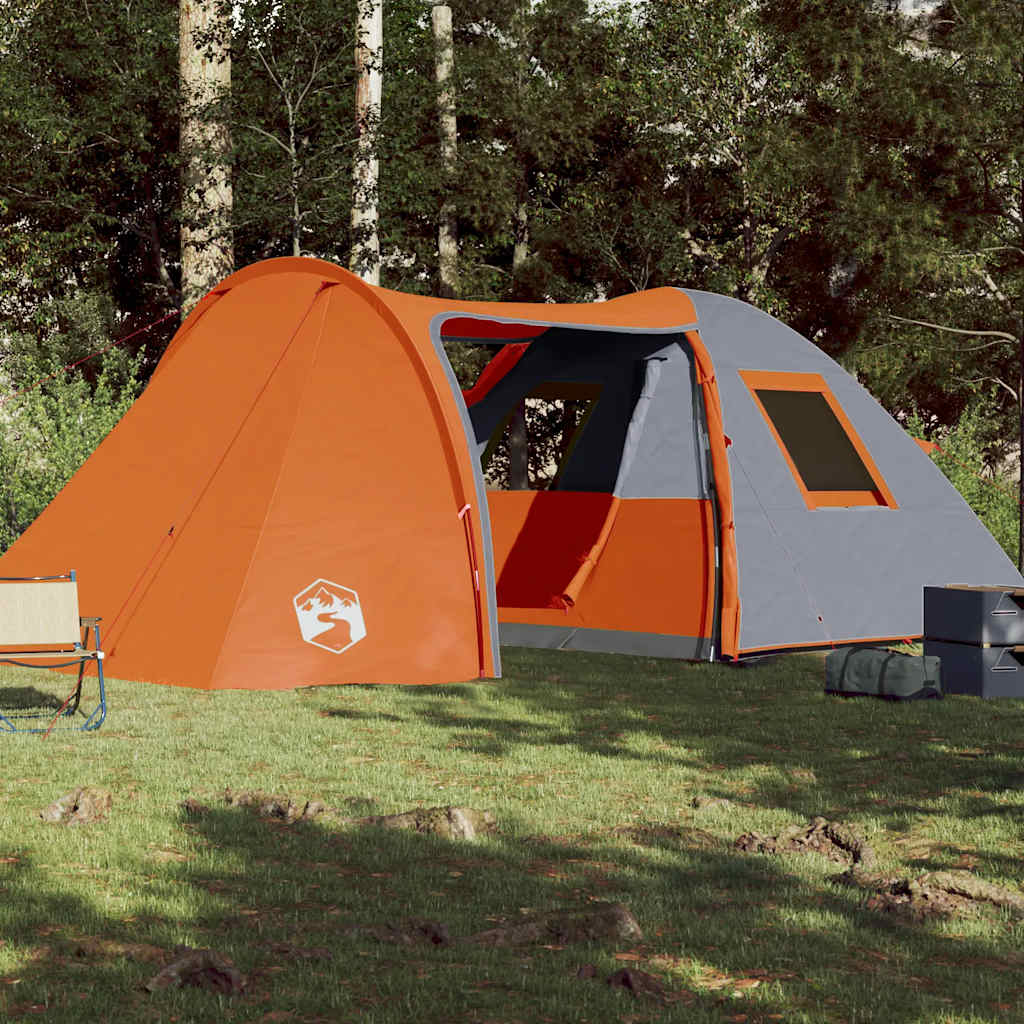 Tenda a cupola VidaXL per 6 persone impermeabile arancione