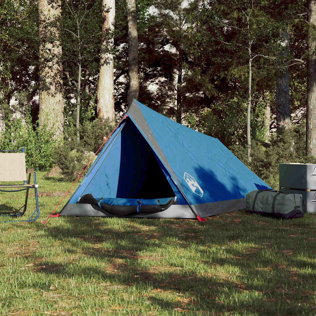 Vidaxl Tent de 2 personas impermeables azul