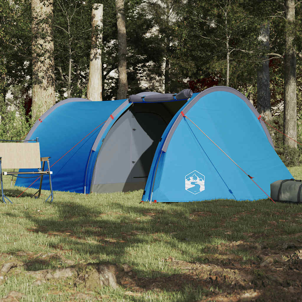 Tenda tunnel Vidaxl Blu impermeabile per 4 persone