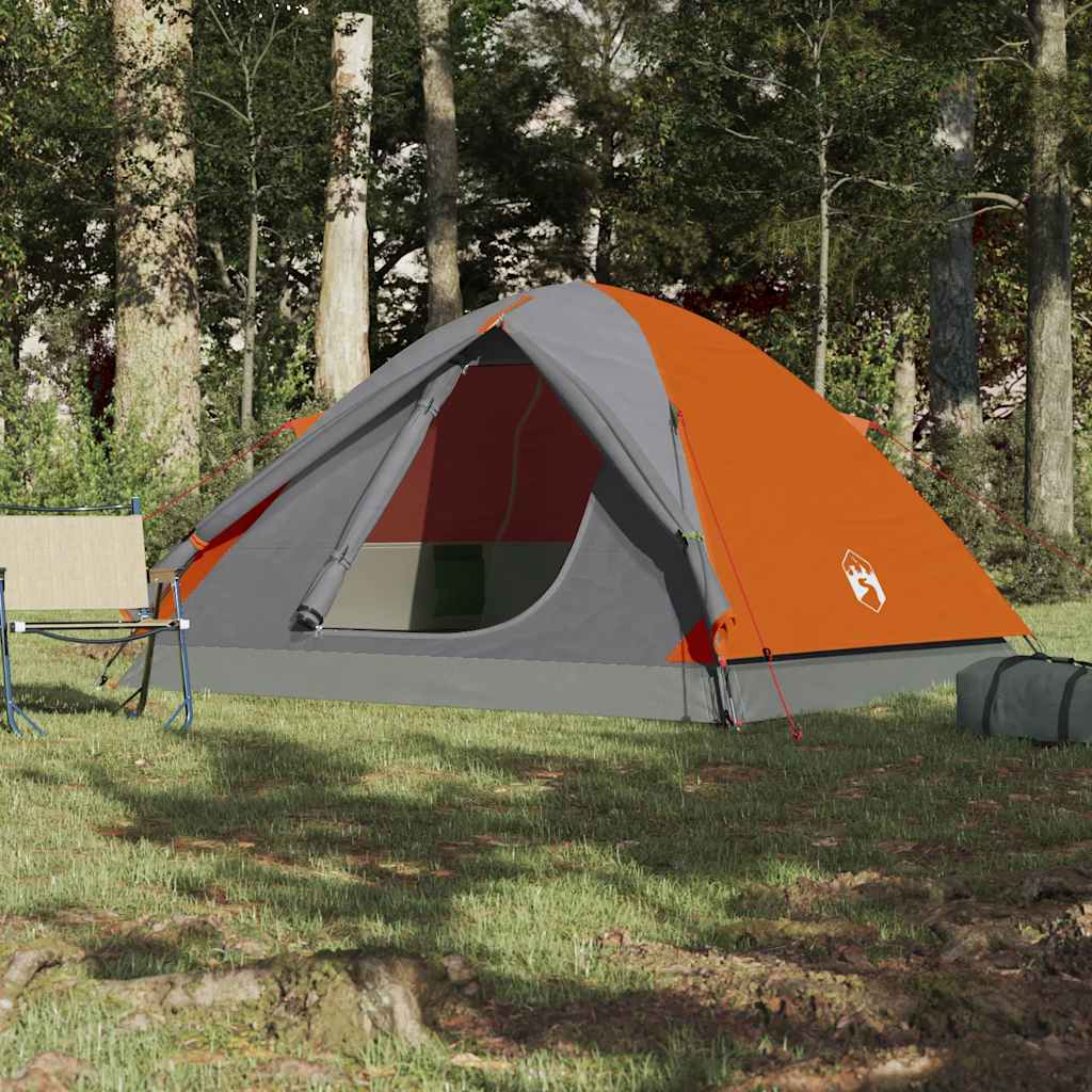 Tenda a cupola VidaXL per 6 persone impermeabile arancione