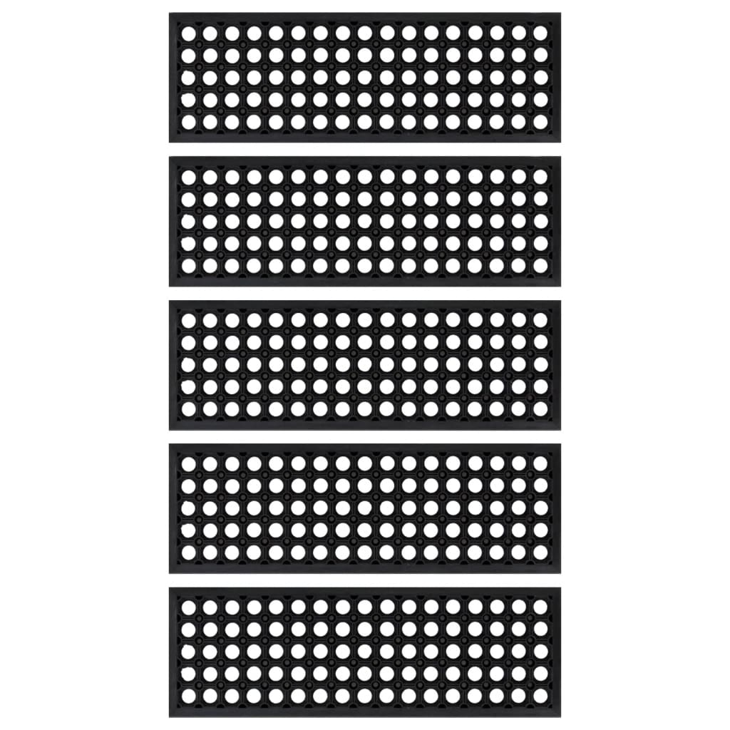 Vidaxl Stair Tappet 5 St 25x75 cm gomma