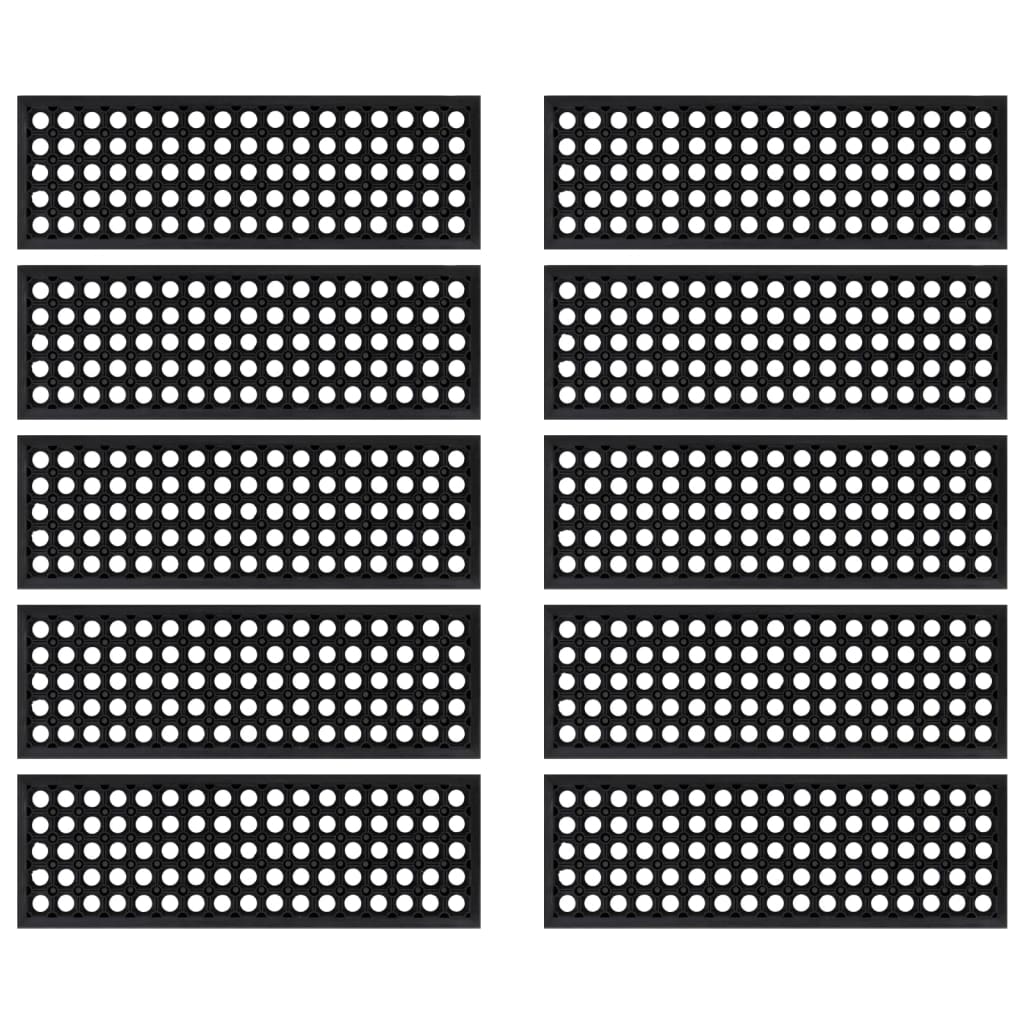 Vidaxl trapmatten 10 st 25x75 cm rubber