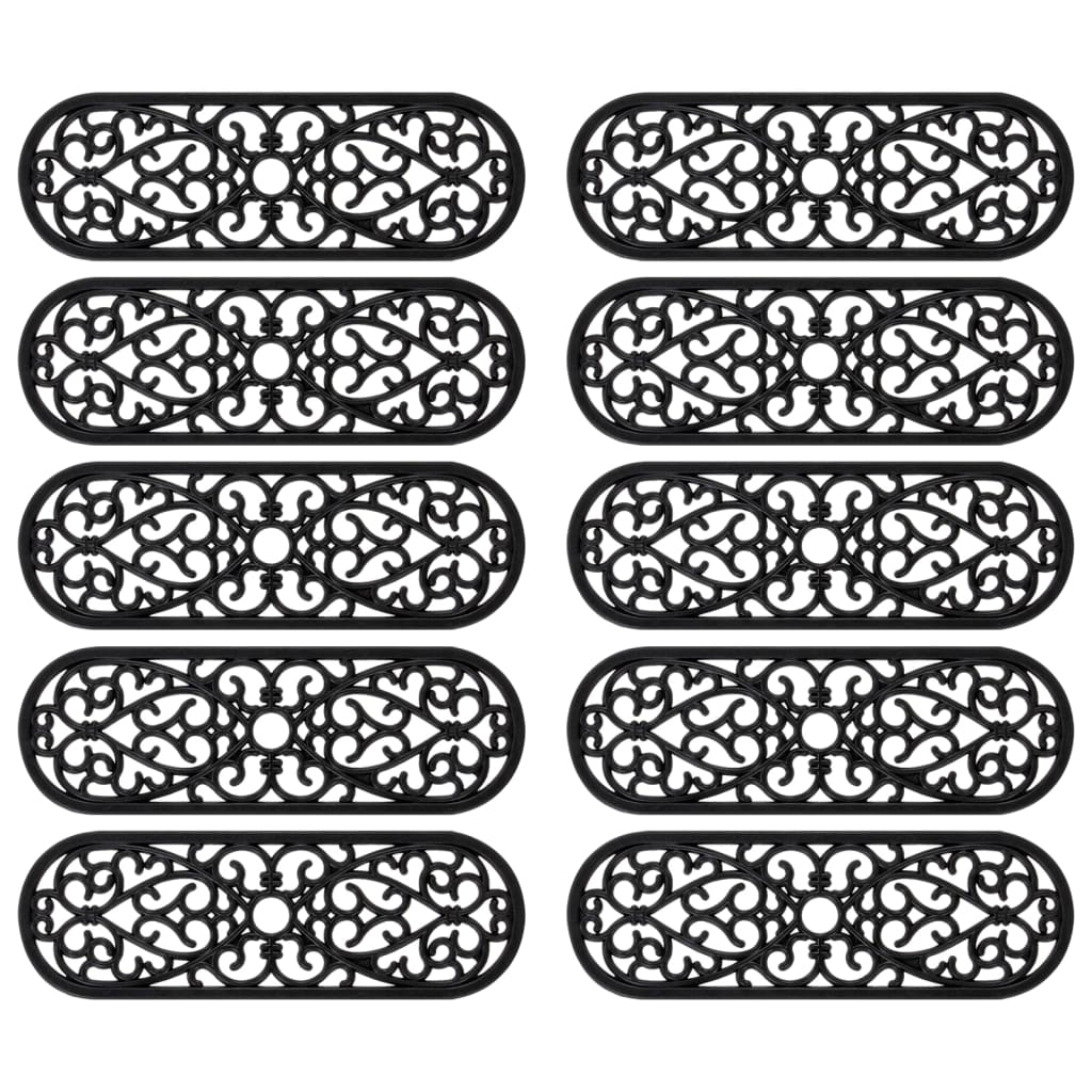 Vidaxl trapmatten 10 st 25x75 cm rubber