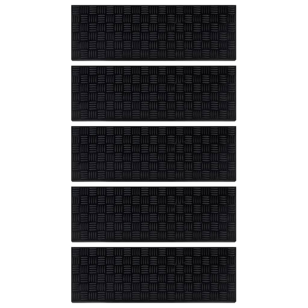 Esteras de escalera de Vidaxl 5 ST 25x75 cm de goma