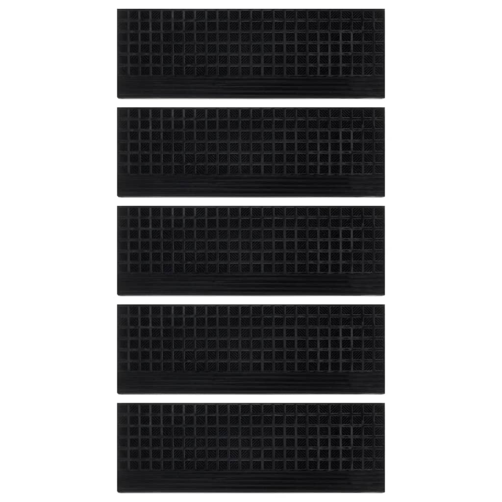 Vidaxl Stair Tappet 5 St 25x75 cm gomma