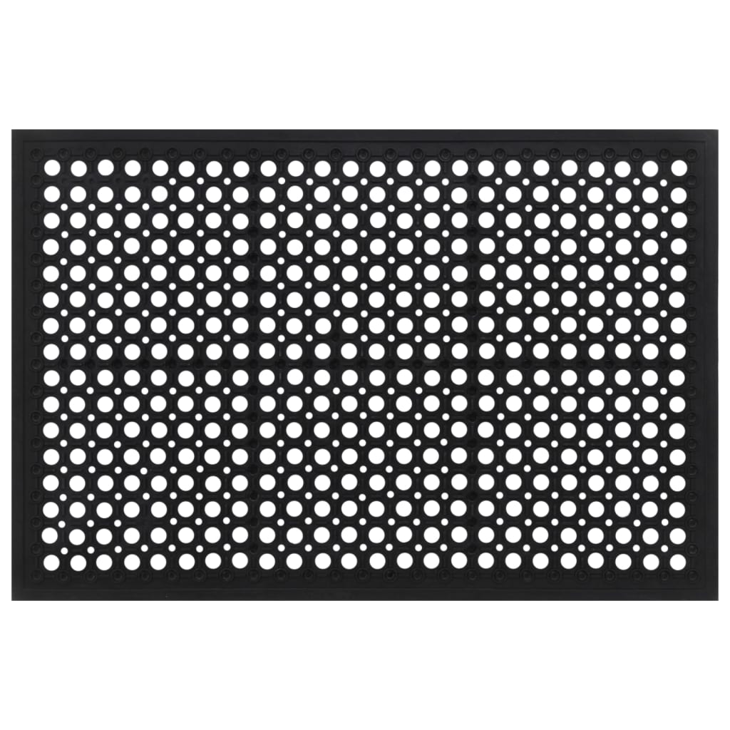 Vidaxl felpudo rectangular 60x90 cm de goma