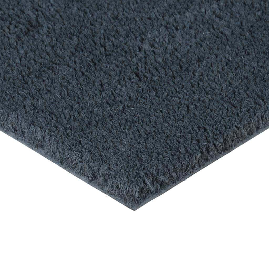 Vidaxx felpudo 50x80 cm fibra de coco capitoné gris oscuro