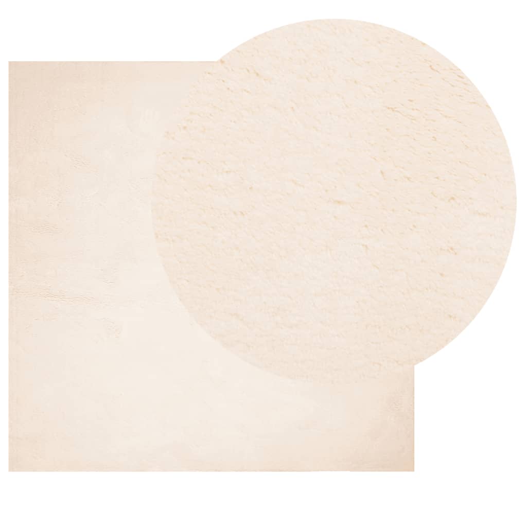VIDAXL RUG HUARTE -POLOLE -POLOLE SOLABILE MORSO 160X160 CM BEIGE