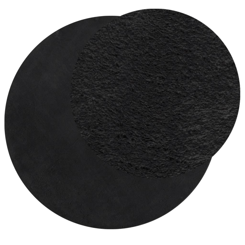 Vidaxl RUG HUARTE BAJA POLA Softable Ø 100 cm Negro