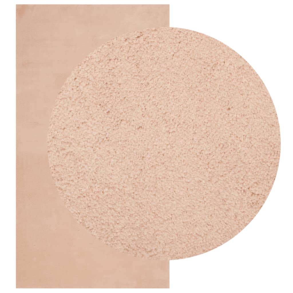 Vidaxl Rug Huarte Bassa bassa lavabile morbida 60x110 cm Pink