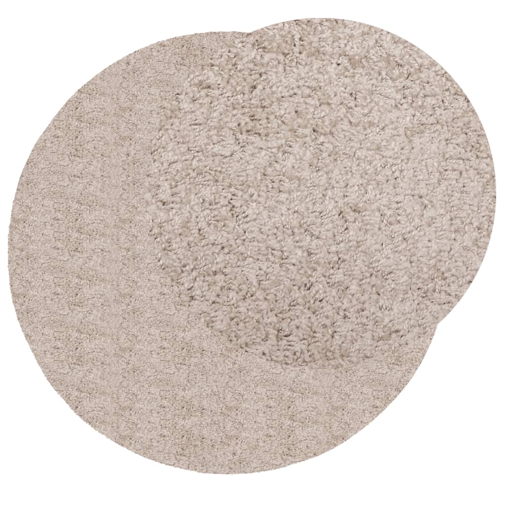 VIDAXL RUAM PAMPLONA SHAGGY ALTUNI MODERNO Ø 240 cm beige