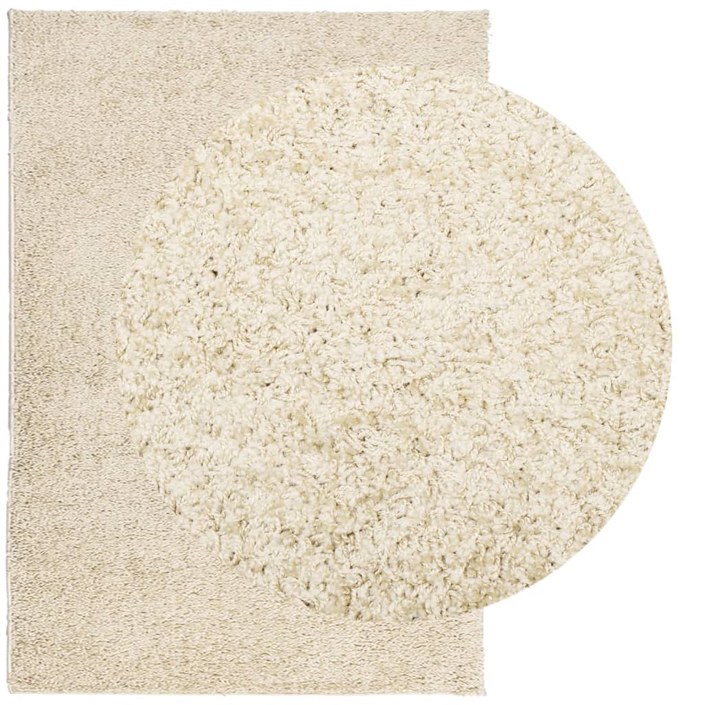 VIDAXL RUAM PAMPLONA SHAGGY ALTUNO MODERNO 240X340 CM GOLD