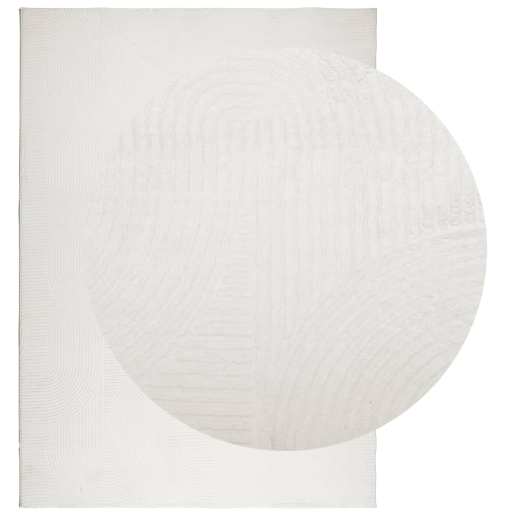Tappeto VidaXL Iza a pelo corto scandinavo 200x280 cm crema