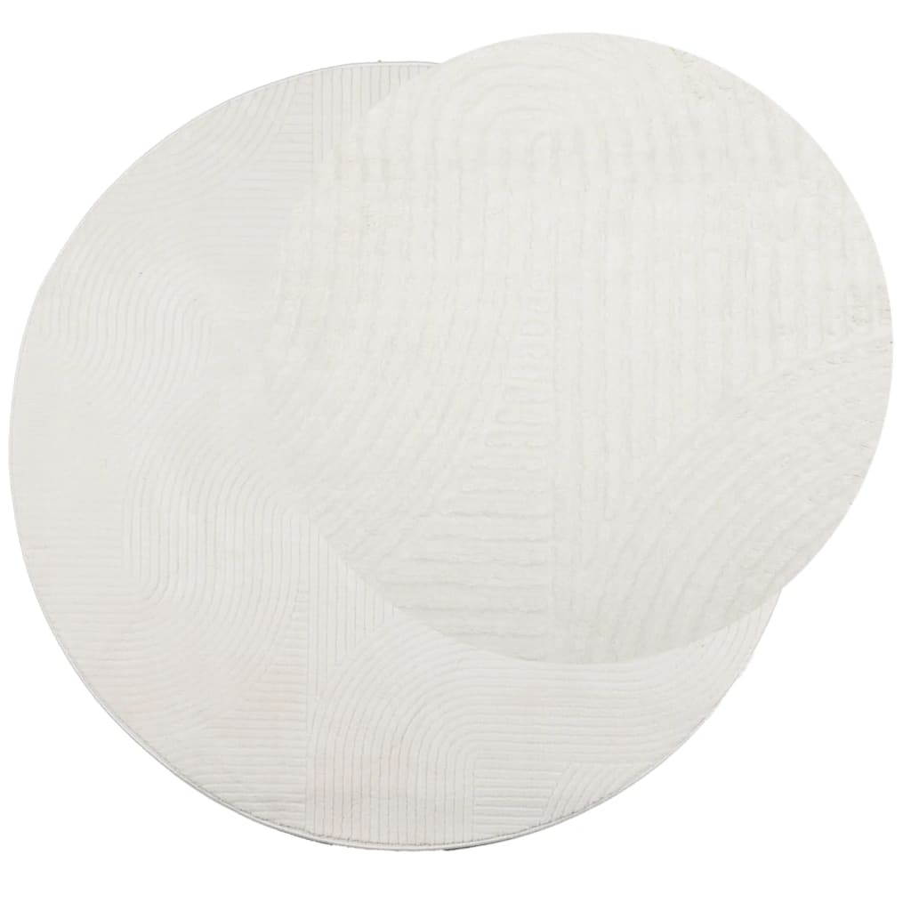 Vidaxl tappeto iza scandinavo a pelo corto ø 200 cm crema
