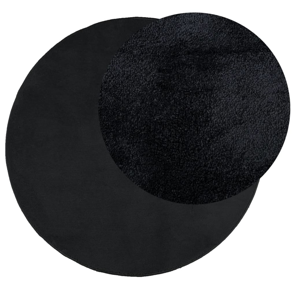 Tappeto Vidaxx oviedo a pelo corto ø 160 cm nero