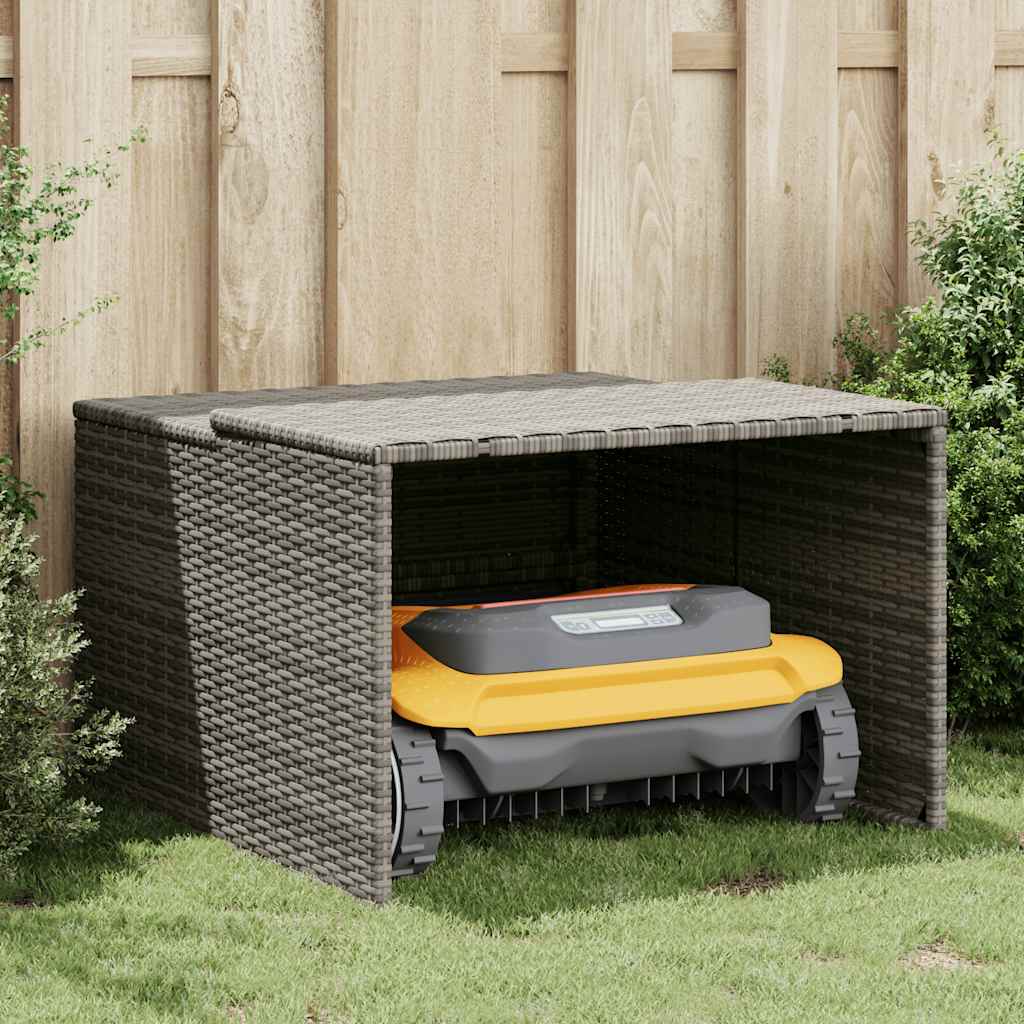 Garage Vidaxx per robot rasaerba 86x90x52 57 cm polyrattan grigio