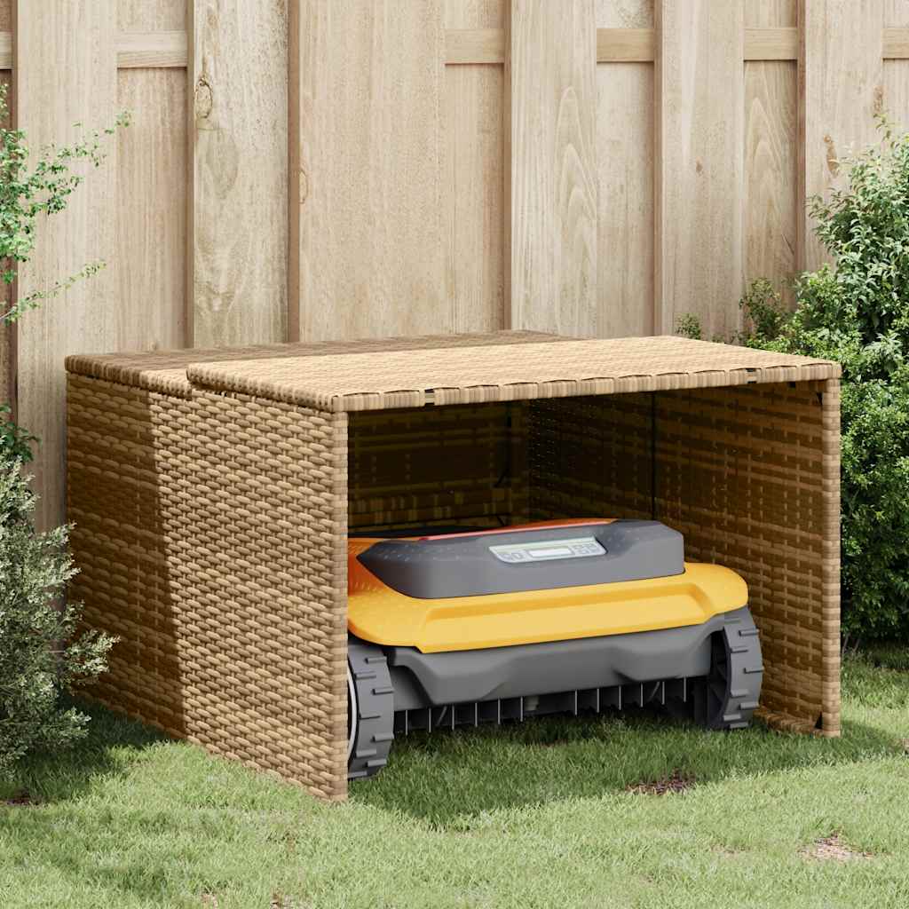 Garage Vidaxx per robot rasaerba 86x90x52 57 cm polyrattan beige