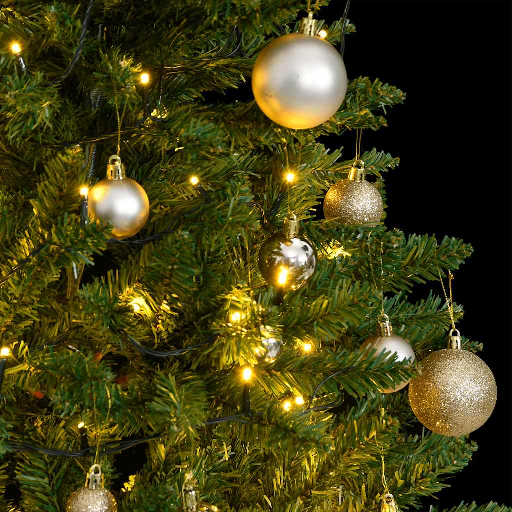Vidaxx árbol de Navidad artificial con bisagras 150 LED y bolas navideñas 150 cm