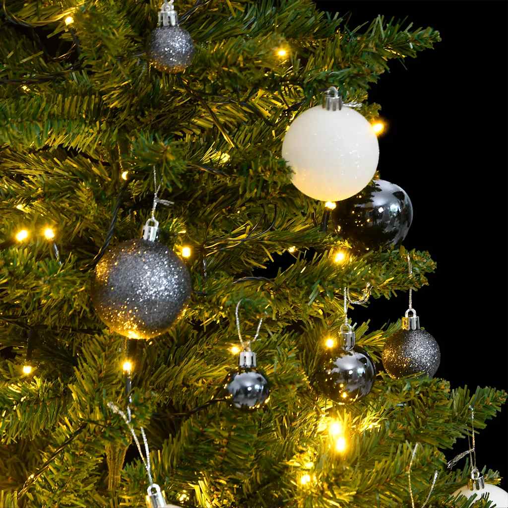 Vidaxx albero di Natale artificiale con cerniere 150 LED e palline di Natale 120 cm
