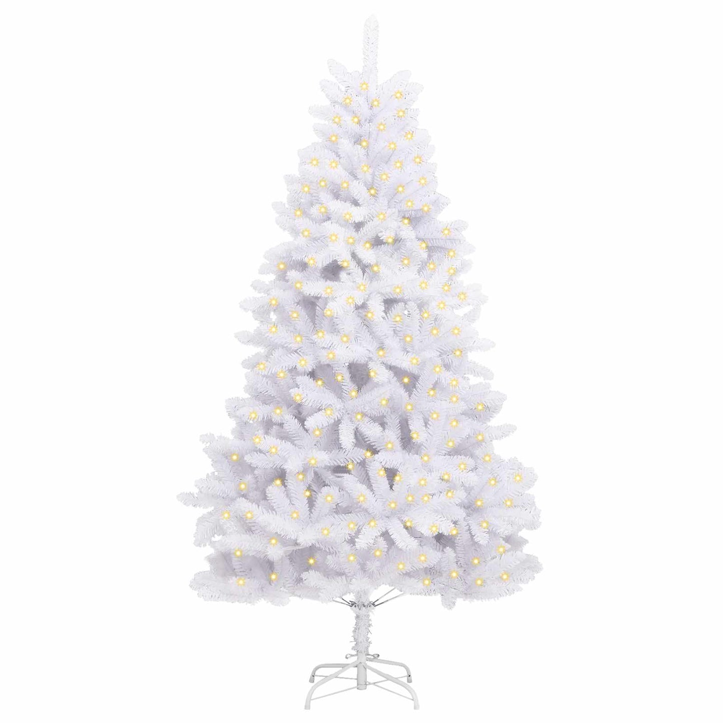 Vidaxl kunstkerstboom met 300 led wit 270 cm pvc en metaal