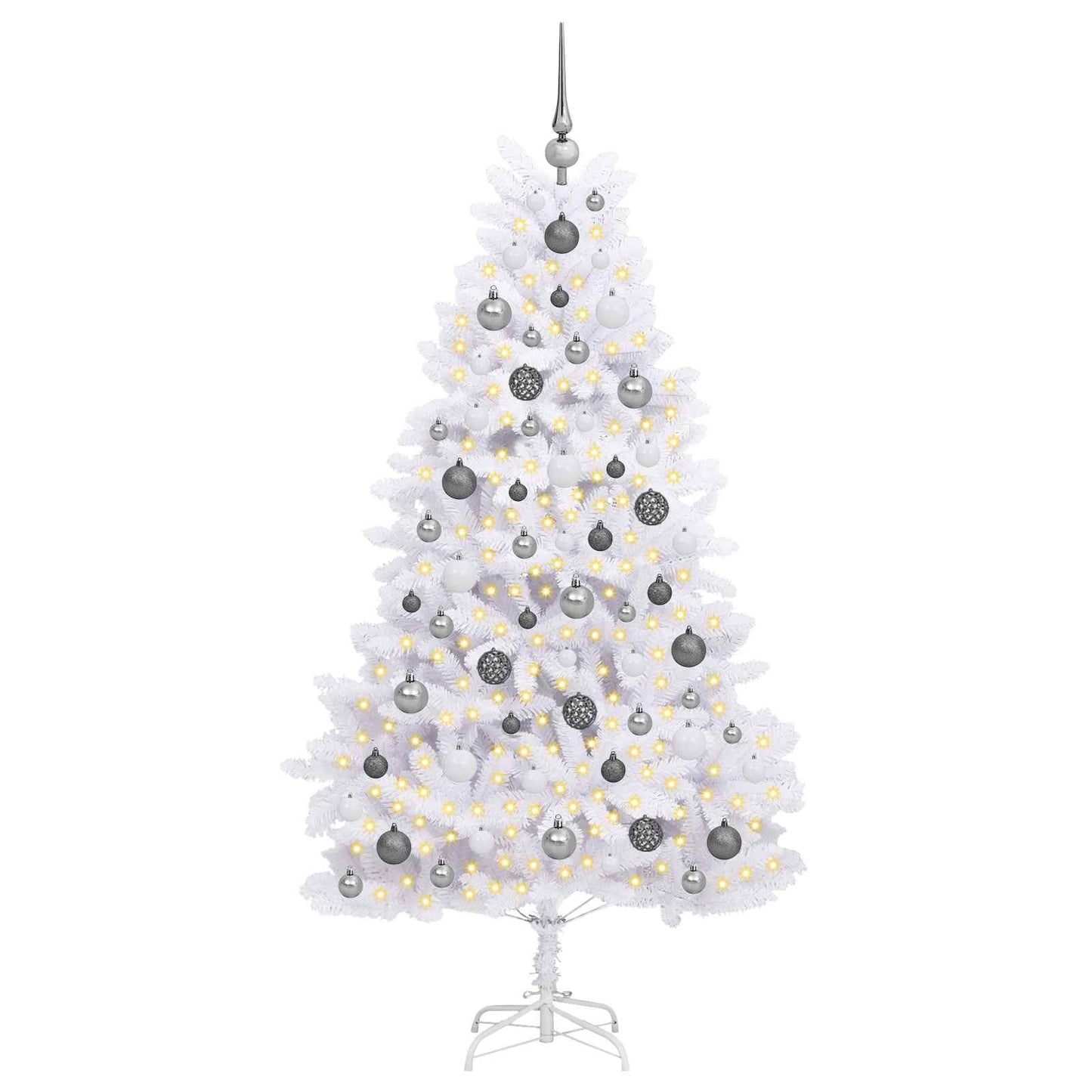 Albero di Natale artificiale Vidaxx bianco 90 x 90 x 180 cm PVC e metallo