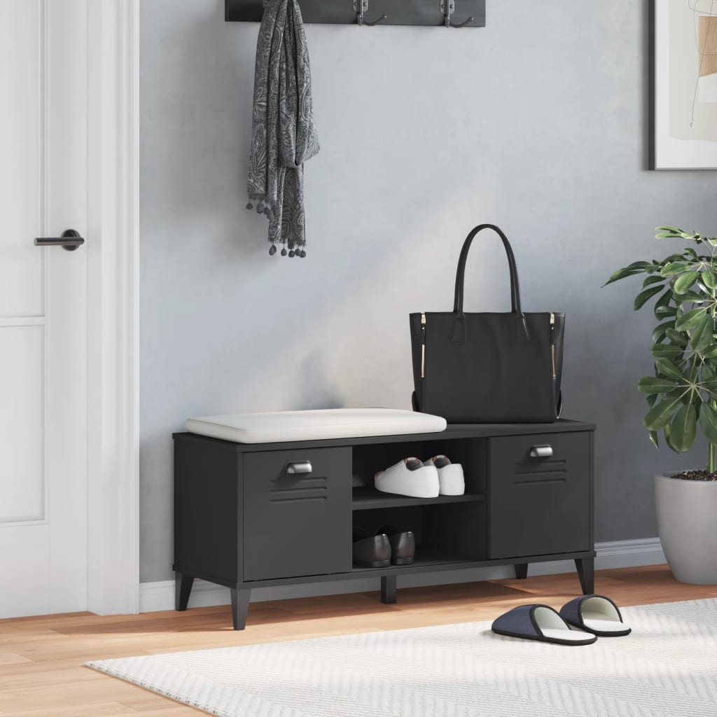 Vidaxl Shoes Bank Viken 106x35x45 cm Legno trasformato in legno