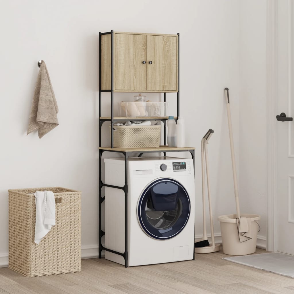 Mobile per lavatrice Vidaxx 68x48,5x194 cm color rovere sonoma